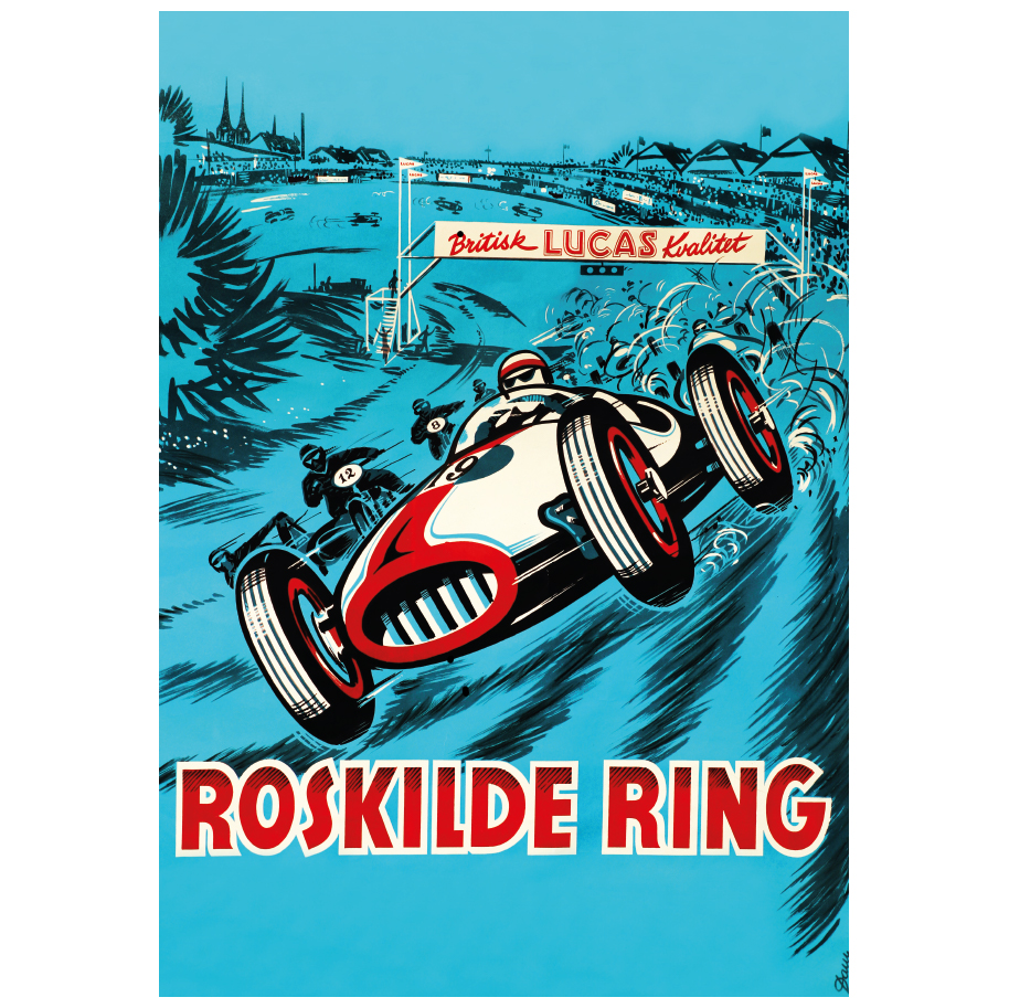 mesh Tøm skraldespanden beslag Roskilde Ring, plakat (blå) - ROMU WEBSHOP